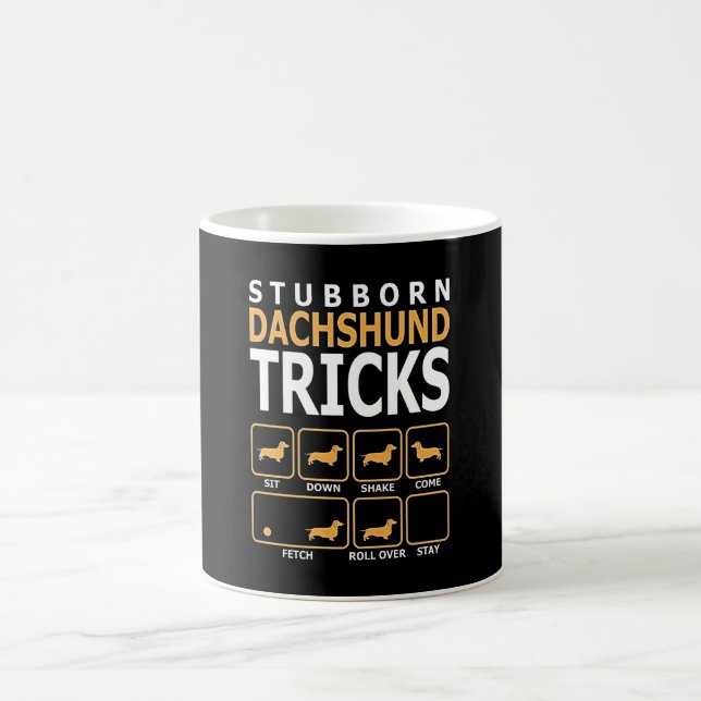 Hund Gift| Stubborn Dachshund Tricks Kaffemugg (Center)