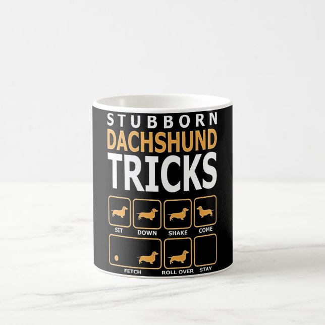 Hund Gift | Stubborn Dachshund Tricks Kaffemugg (Center)