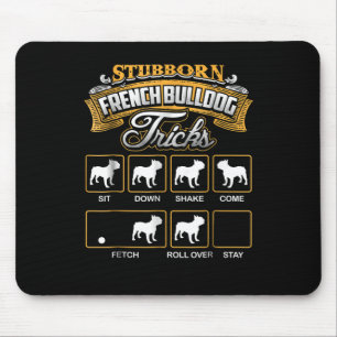 Hund Gift Stubborn Fransk Bulldog-test Musmatta