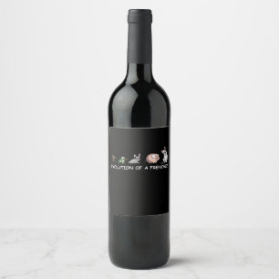 Hund Gift   Utvecklingen av en frenchie Vinflaska Etikett