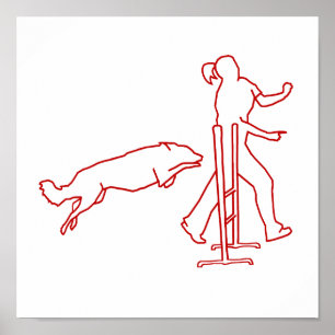 Hund Girl Agilitet Poster