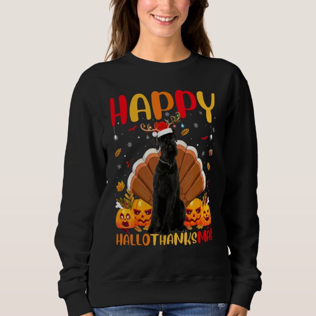 Hund   Glad Giant Schnauzer Hund Hellothanksmas T Shirt (Framsida)