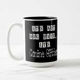 Hund-Glitter-Humor-tvåtonskaffe-Mugg Två-Tonad Mugg