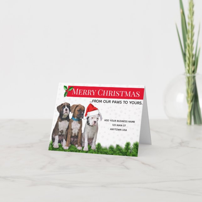 Hund - God jul, Pet Business Tack Kort (Framsida)