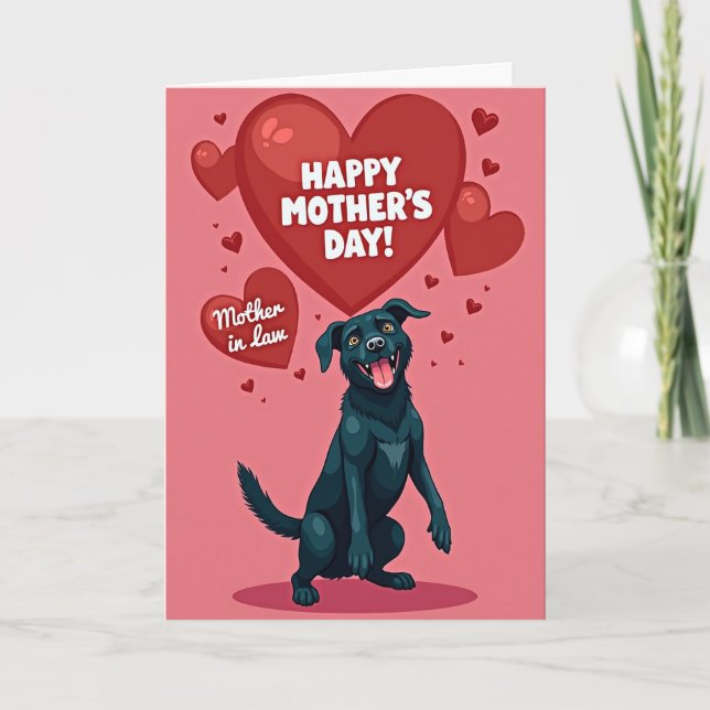 Hund God mors dag-kort Kort (Framsida)