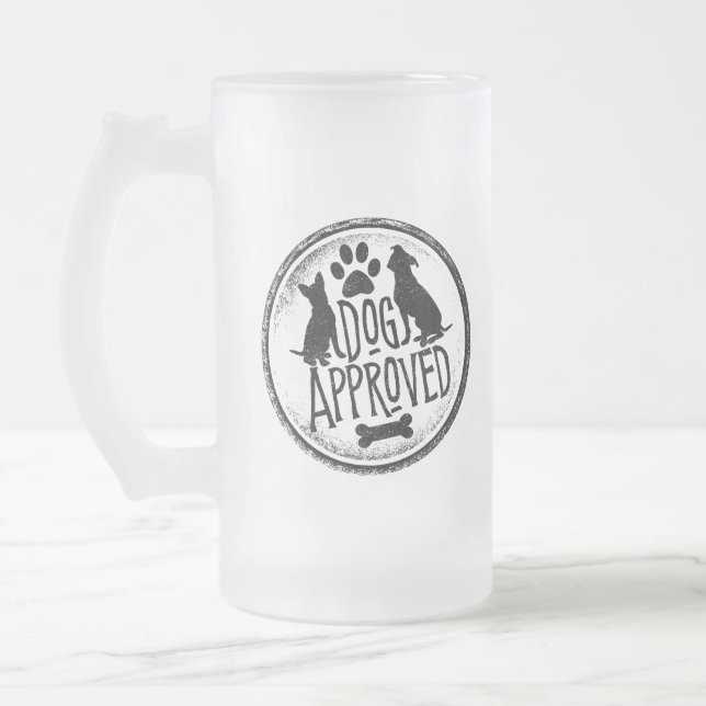 Hund godkänd frostat ölglas (Vänster)