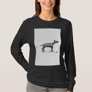 Hund Golden Labrador Retriever Scribble Leash Tåg T Shirt