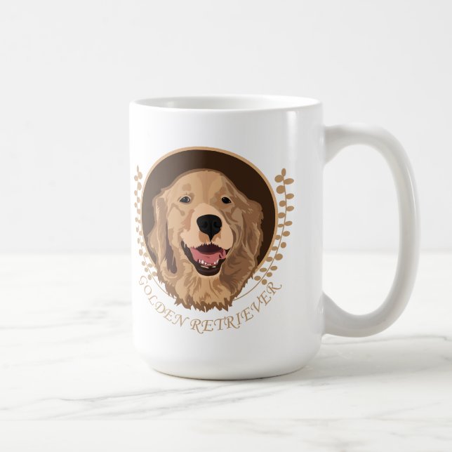 Hund Golden Retriever Kaffemugg (Höger)