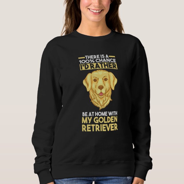 Hund Golden Retriever T Shirt (Framsida)