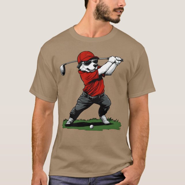 Hund Golf-lustig gåva T Shirt (Framsida)