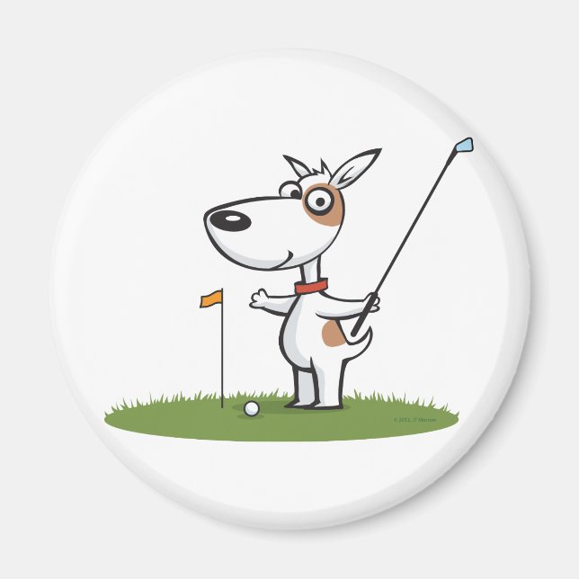 Hund Golf Magnet (Framsidan)