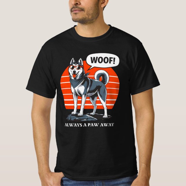 Hund Graffiti Stil Street Art Classic T-Shirt (Framsida)