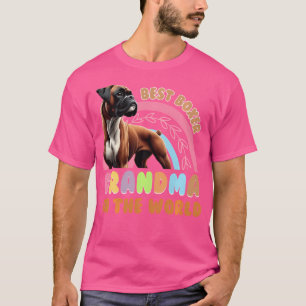 Hund Grandma Best Boxer Grandma in World German T Shirt