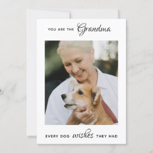 Hund Grandma Personlig Pet Photo Mors dag Julkort