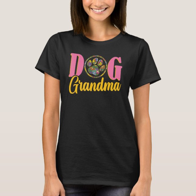 Hund Grandma T Shirt (Framsida)