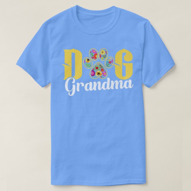 Hund Grandma  T Shirt (Design framsida)