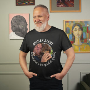 Hund Grandpa/Grandad Fars dag Anpassningsbar Photo T Shirt