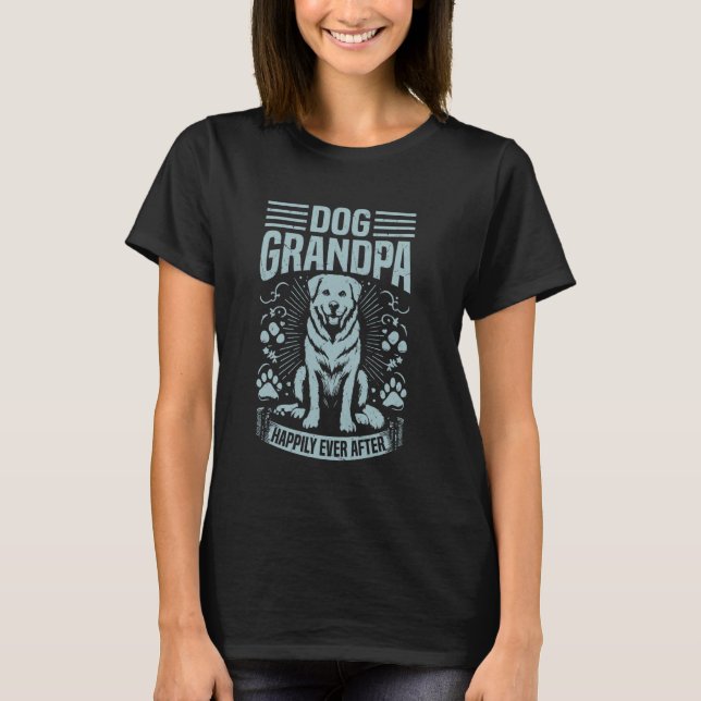 Hund Grandpa Lyckligtvis efter Hund Grandpa T Shirt (Framsida)