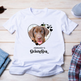 Hund GRANDPA Personlig Heart Hund älskare Pet Phot T Shirt