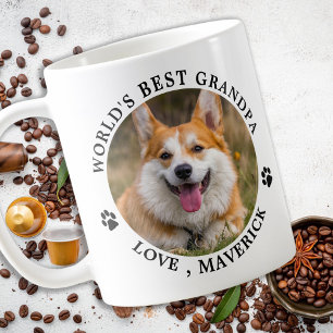 Hund Grandpa Personlig Pet Photo Hund älskare Kaffemugg