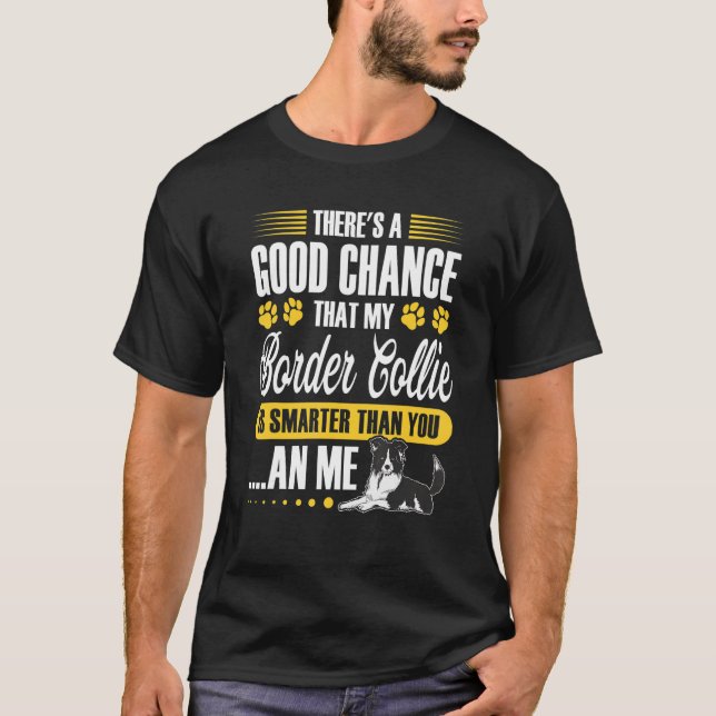 Hund gräns collie t shirt (Framsida)