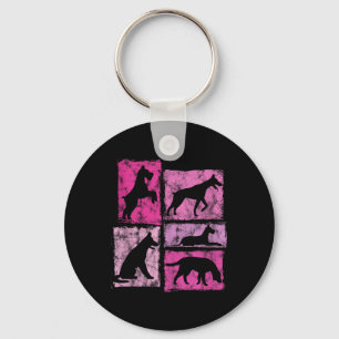 Hund Graphic I Kärlek hela Hundar för kvinnor och Nyckelring