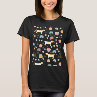 Hund Graphic Mönster Stickers T Shirt