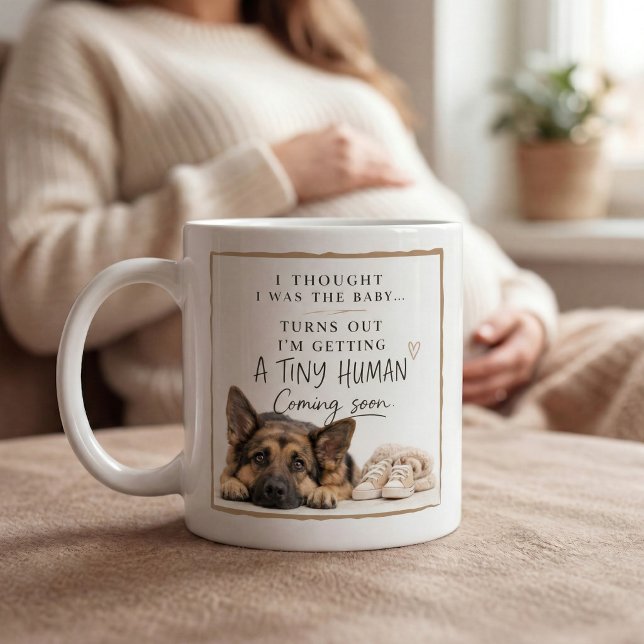 Hund Graviditet Annonsering Kaffemugg (Skapare uppladdad)