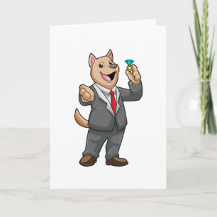 Hund Groom Bröllop ring Kort