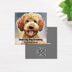 Hund Groomer-Affärskort Fyrkantigt Visitkort