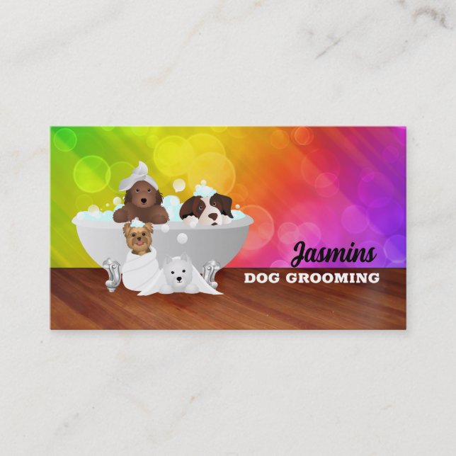Hund Groomer-Affärskort Visitkort (Framsida)