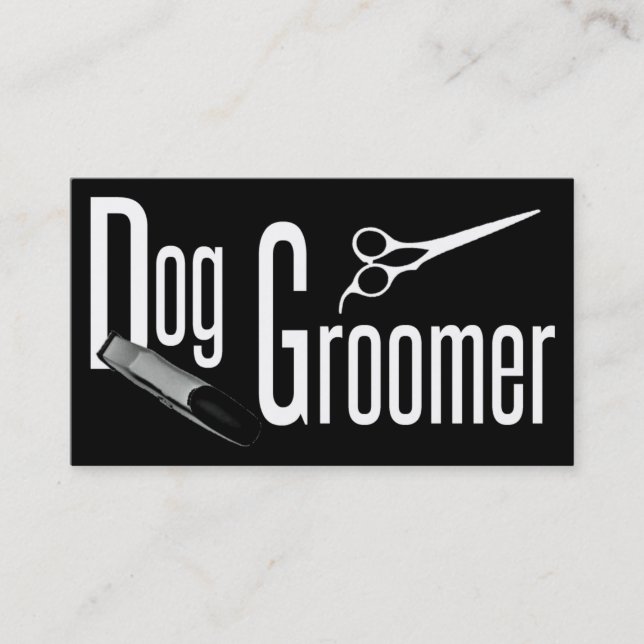 Hund Groomer-Affärskort Visitkort (Framsida)