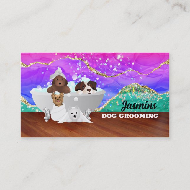 Hund Groomer-Affärskort Visitkort (Framsida)