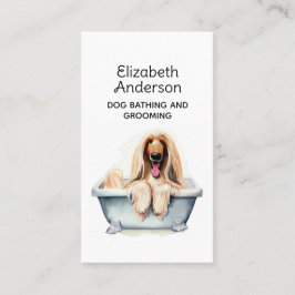 Hund Groomer Afghan Hound Visitkort