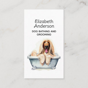 Hund Groomer Afghan Hound Visitkort