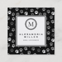 Hund Groomer | Animaliskt Tass avtryck | Monogram