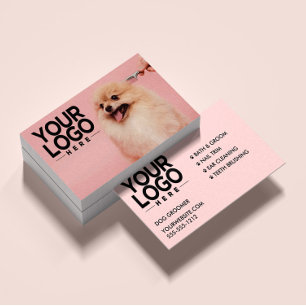 Hund Groomer Anpassningsbar Foto - lägg till Log Visitkort