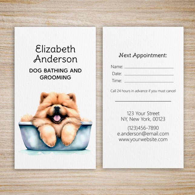 Hund Groomer Chow Chow Möte Visitkort (Skapare uppladdad)