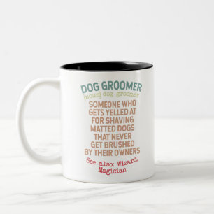 Hund Groomer-definition Två-Tonad Mugg