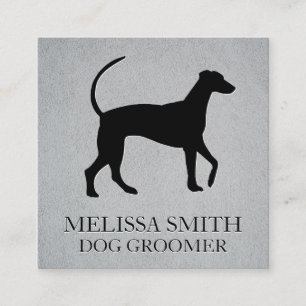Hund Groomer Djurskydd Kat-Hund-ikon Fyrkantigt Visitkort