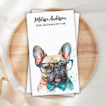 Hund Groomer Funny Cute Puppy Fransk Bulldog Visitkort<br><div class="desc">Visa upp hund-/husdjursverksamheten med den här eleganten och de här affärskorten och matchande tillbehör som är avsedda för guldvalv i Fransk och för i sitta i husdjur. Anpassa till företagsägaren namn, rubrik/affärsverksamhet namn och alla kontaktuppgifter. Perfekt för hundvalkare, hund, husdjurssalar och alla djuromsorga närliggande företag" . Affärskortet är dubbla vid...</div>