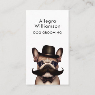 Hund Groomer Funny Puppy Pet Fransk Bulldog Visitkort