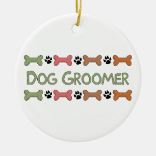 Hund Groomer-gåvor Julgransprydnad Keramik