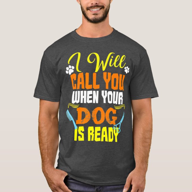Hund Groomer Gift Pet Hund Grooming T Shirt (Framsida)