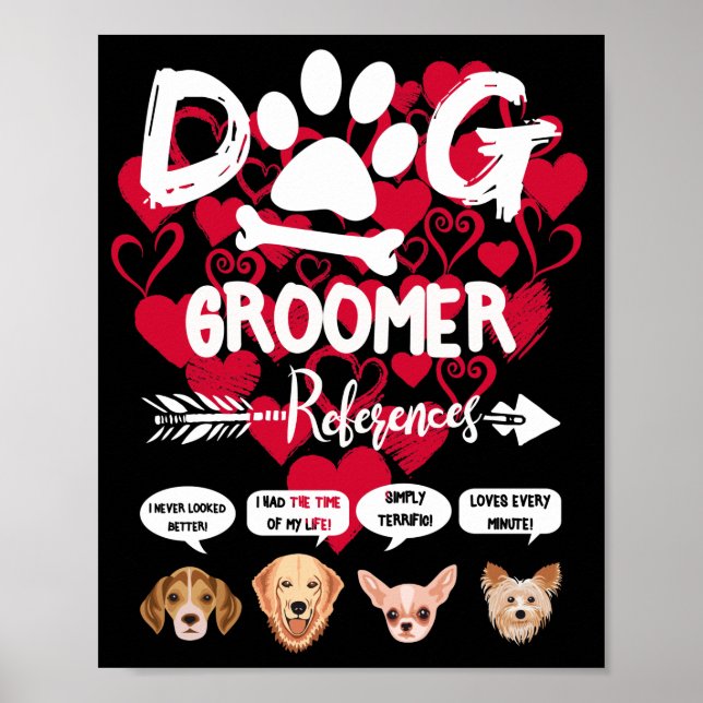 Hund Groomer Gift-referenser Grooming Hund Salon S Poster (Framsidan)