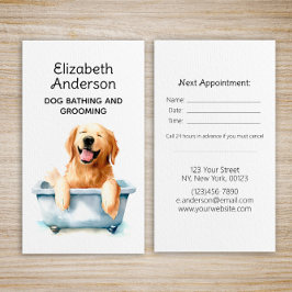 Hund Groomer Golden Retriever Möte Visitkort
