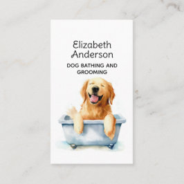 Hund Groomer Golden Retriever Visitkort