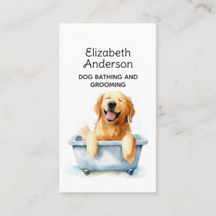 Hund Groomer Golden Retriever Visitkort