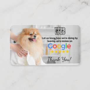 Hund Groomer Google-granskningsmall med QR - Visitkort
