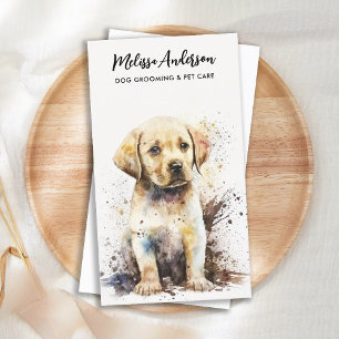 Hund Groomer Labrador Puppy Pet Sitter Djuromsorg Visitkort